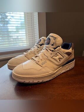 New Balance 550 Bisque Earth Shadow Cream Navy Size 9.5 Men / 11 Women BB550ETN